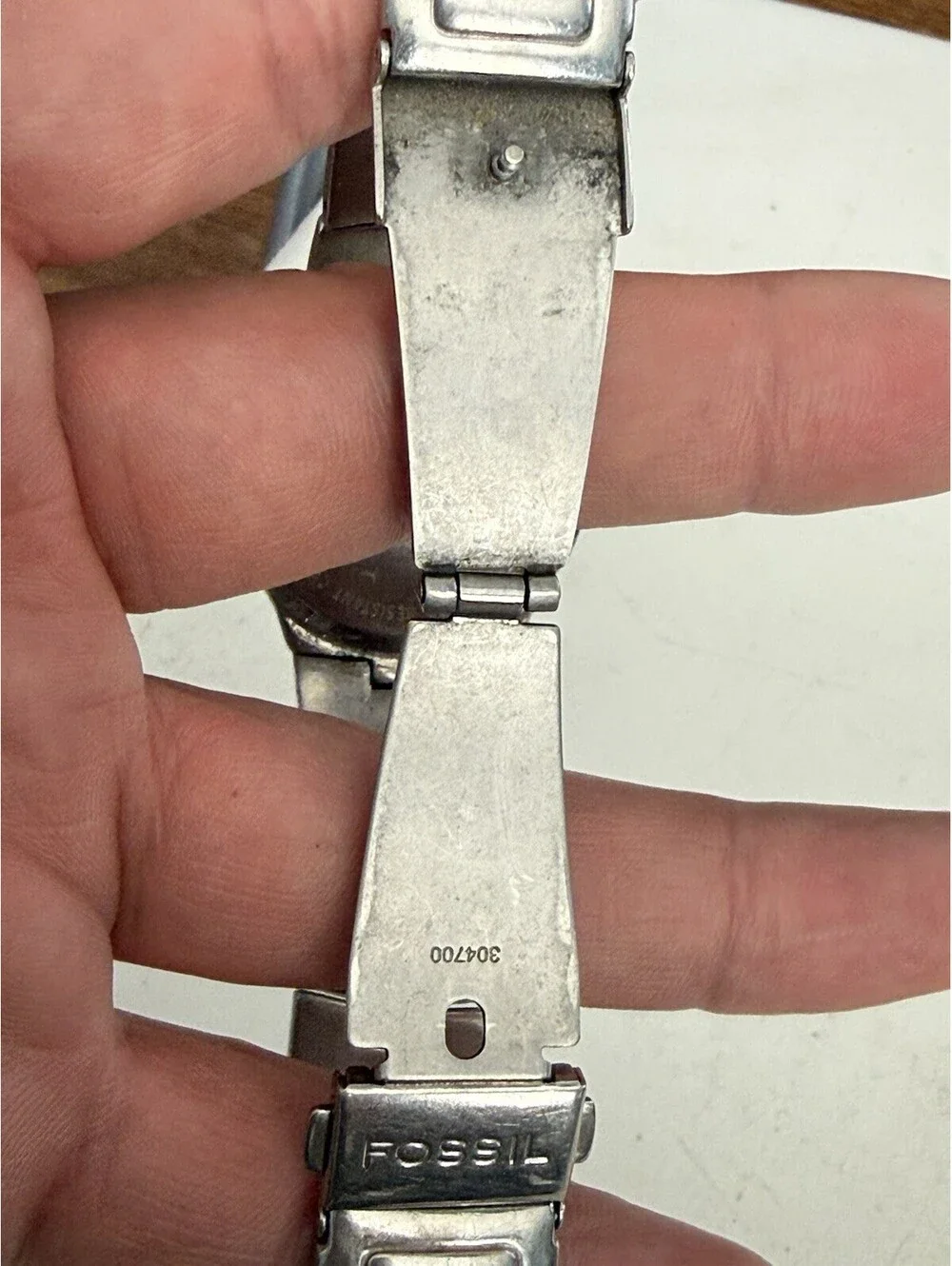 Men’s Fossil Arkitekt Silver And Gold Tone FS-3029 Watch With Dianond Accents
